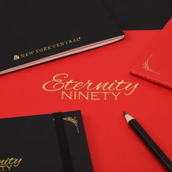 New York Central Eternity Ninety Flat Book- 6x4" Sketch Watercolor Journal, Pack of 10- Black Soft Paperback- Watercolor Sketchbook w/ Elastic Band, image {1}