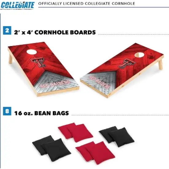 NCAA Texas Tech Red Raiders 2'x4' Wood Cornhole Set image {1}