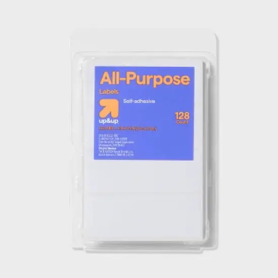 128ct 1"x2.75" Rectangular Labels White - up&up&trade; image {4}