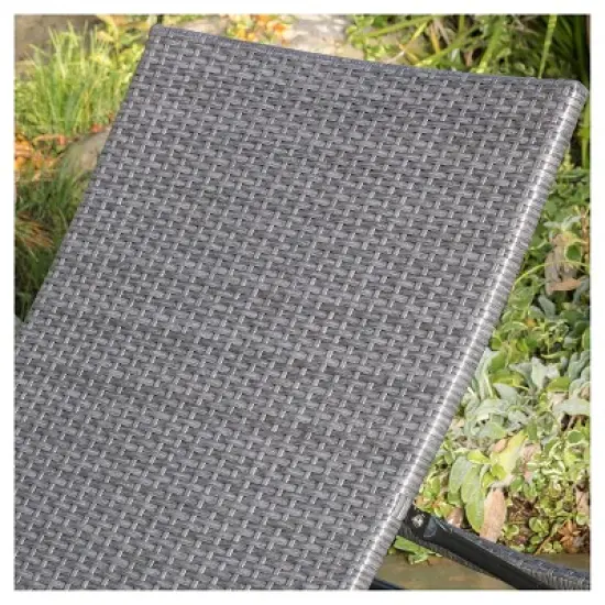 Toscana Wicker Patio Lounge: Christopher Knight Home, Adjustable, All-Weather, Iron Frame image {2}