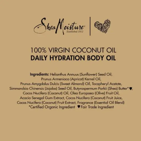 SheaMoisture Daily Hydration Coconut Body Oil - 8 fl oz image {10}