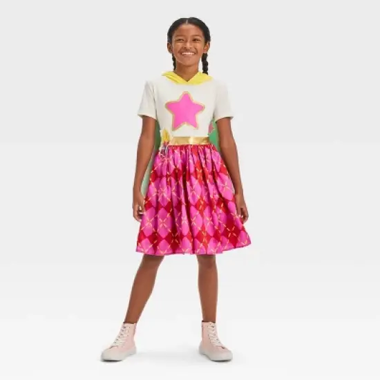 Girls' Trolls Viva Cosplay Dress - Off-White image {2}