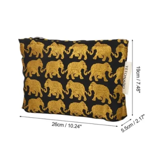 Unique Bargains Portable Elephant Handheld Makeup Bag 1 Pc image {1}