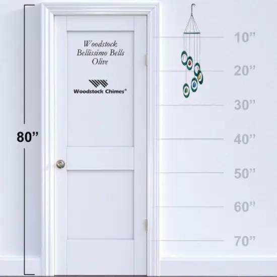 Woodstock Wind Chimes For Outside, Garden D&eacute;cor, Outdoor & Patio D&eacute;cor, 28", Woodstock Bellissimo Bells Wind Bells image {3}