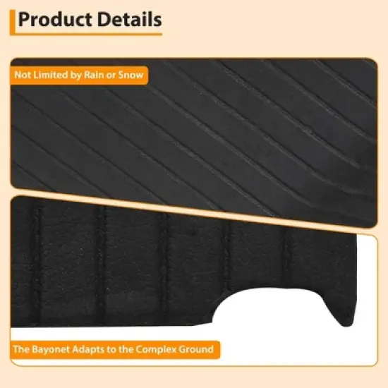 3.5" Rise Wheelchair Ramp, Heavy Duty 33,000LB Capacity Anti-Slip Rubber Threshold Ramp for Doorways, Steps & Stairs, Weatherproof & Lightweight image {5}