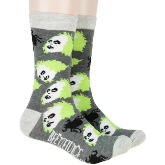 Beetlejuice Socks Adult Unisex Crew Socks 2 Pack Multicoloured image {1}