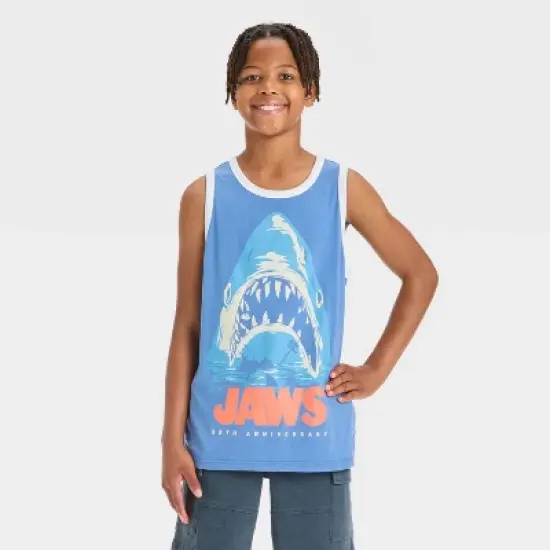 Boys' Jaws Graphic Tank Top - Blue image {4}