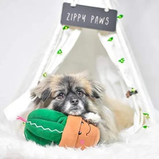 ZippyPaws - Stuffed Plush Dog Toy with Squeaker - Carmen The Cactus image {3}