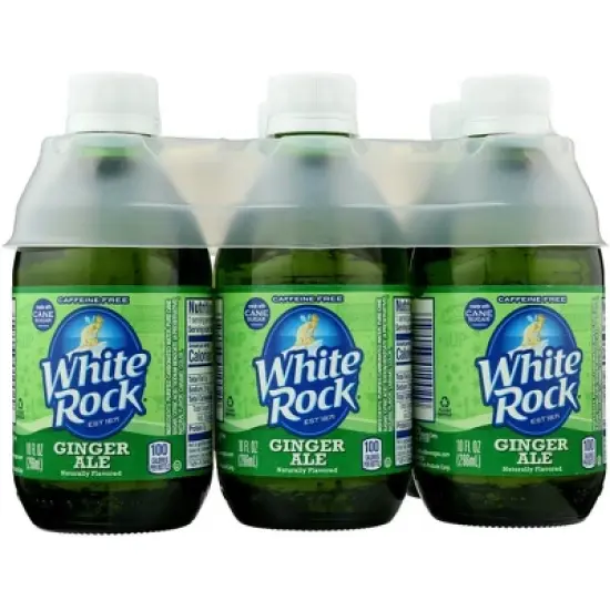 White Rock Soda Ginger Ale - Case of 4 - 6 bottles/10 fl oz. image {1}