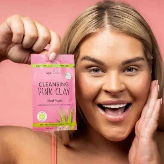 Que Bella Cleansing Pink Clay Mud Mask - 0.5oz image {6}