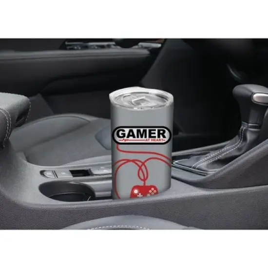 Elanze Designs Gamer At Heart Red Controller 20 ounce Stainless Steel Travel Tumbler image {4}