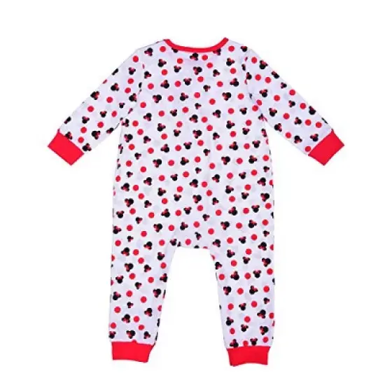 Disney Baby Girl's 2-Pack Minnie Mouse Footless Coverall Jumpsuit Babywear Set for Infant image {5}