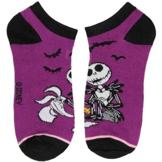 Disney Nightmare Before Christmas Jack Sally Zero Oogie Boogie Ankle Socks 5 PK Multicoloured image {5}