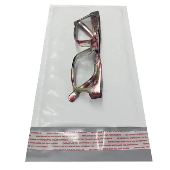 UOFFICE 100 White Poly Bubble Mailer Bags 4 x 8" - #000 Self-Sealing Envelopes image {5}