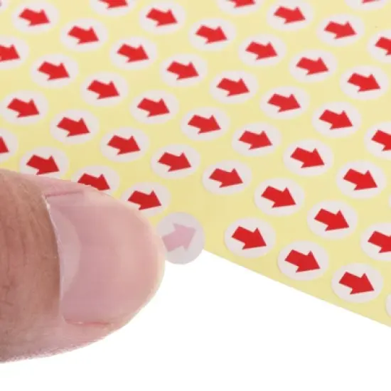 Unique Bargains Industrial Work Inspection Indicator Long Arrow Self-Adhesive Labels 0.2" Dia Red image {4}