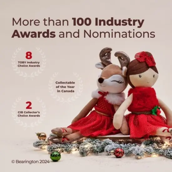 Bearington Darling Dancer Ballerina Reindeer Stuffed Animal, 7 In Stuffed Reindeer Christmas Doll, Ideal Christmas Plush Toys Gift image {2}