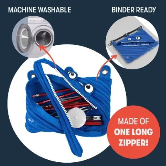 ZIPIT Monster 3-Ring Binder Pencil Case, Pencil Pouch for Kids image {2}