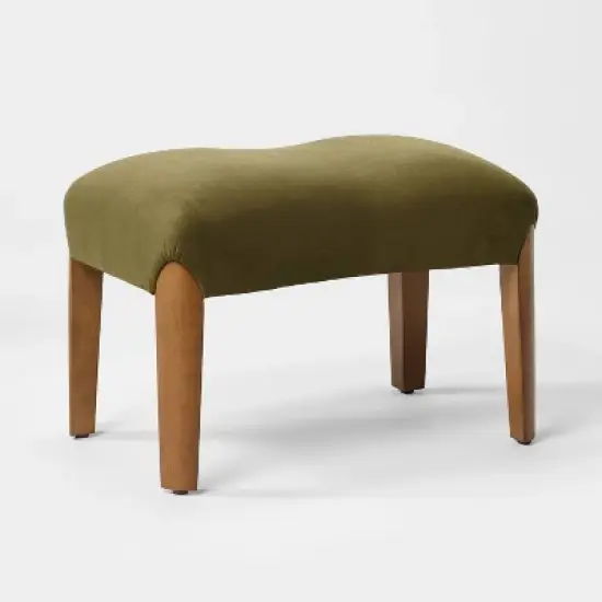 Wood Leg Ottoman Green - Threshold&trade; designed with Studio McGee image {5}
