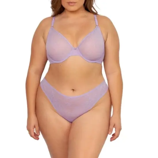 Smart & Sexy Lace Trim Thong Panty 2 Pack image {7}