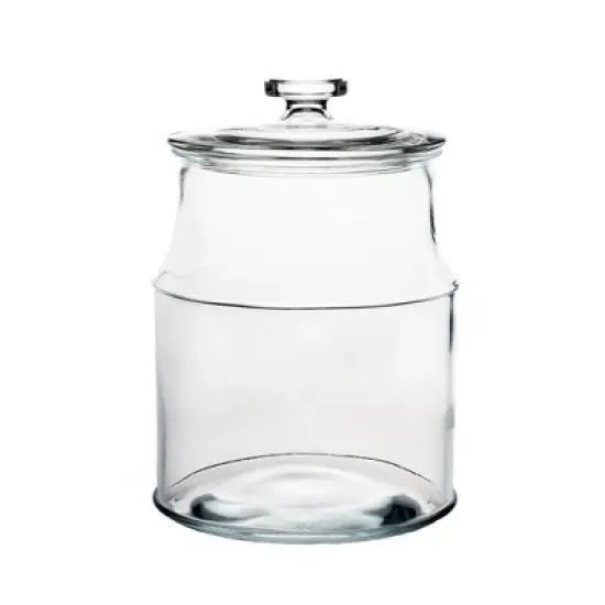 Amici Home Carlisle Glass Canister Round Jar, Food Safe, Airtight Lid with Handle and Plastic Gasket, For Kitchen & Pantry image {3}
