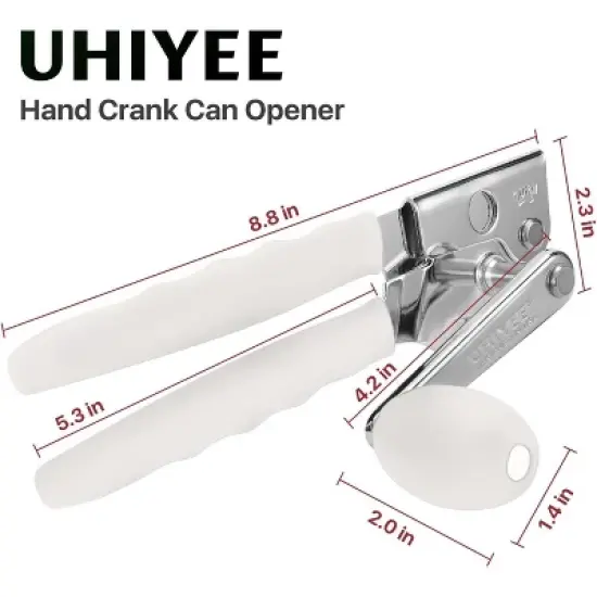 Hand Crank Can Opener Manual Heavy Duty with Comfortable Extra-long Handles image {6}