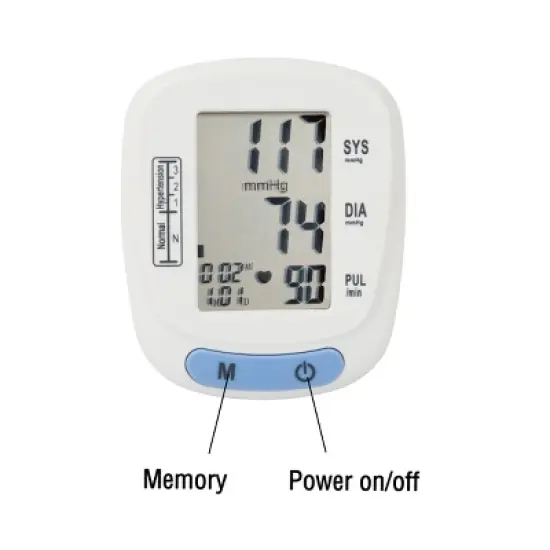 Fleming Supply One-Touch Blood Pressure Monitor with LCD Display Screen image {3}