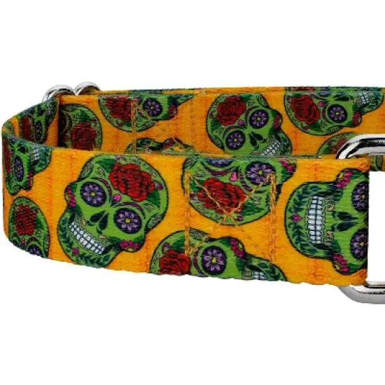 Country Brook Design Sugar Skulls Martingale Dog Collar image {3}