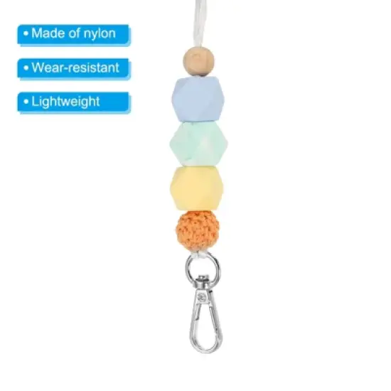 Unique Bargains Lightweight ID Cards Silicone Beaded Lanyards with Buckle Clip image {3}