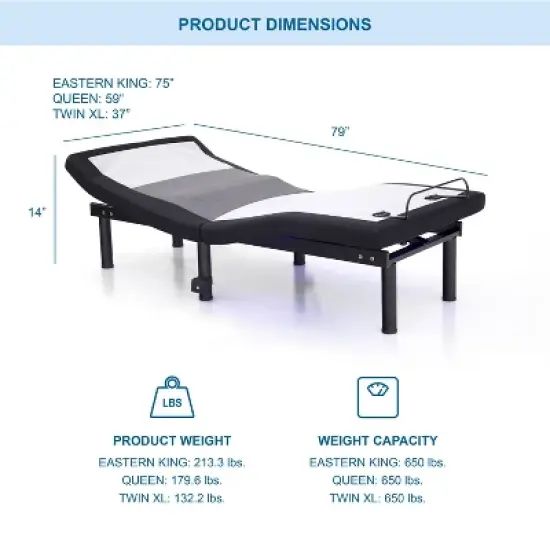 Harmony Adjustable Lumbar Bed Frame - Furniture of America image {3}
