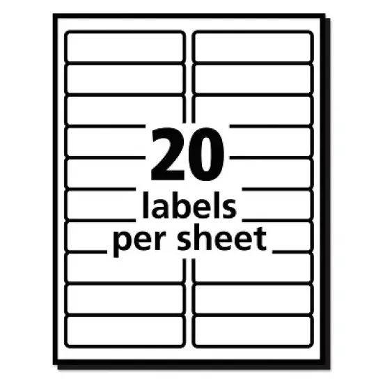 Avery Easy Peel Mailing Address Labels Inkjet 1 x 4 White 2000/Box 8461 image {3}