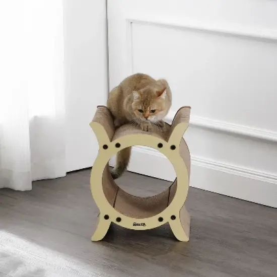 THE LICKER STORE Nyan Modern Cardboard Tunnel Cat Scratcher with Catnip image {1}