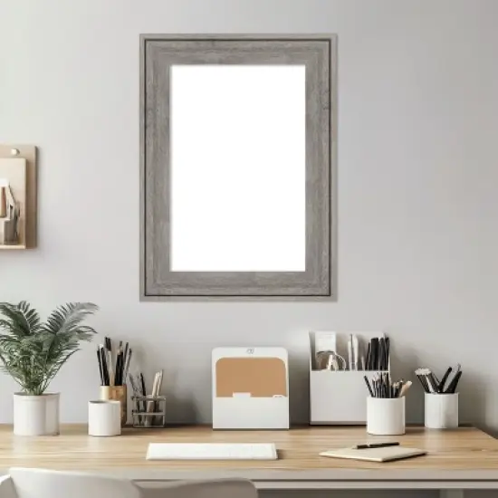 Amanti Art Regis Barnwood Grey Framed Dry Erase Magnetic Board image {5}