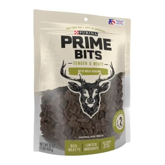 Prime Jerky Tenders Purina Prime Bites Dog Chewy Treats with Wild Venison Flavor - 16oz image {2}