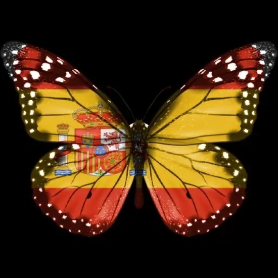 Men's Design By Humans Butterfly Flag Of Spain By GiftsIdeas Tank Top image {1}