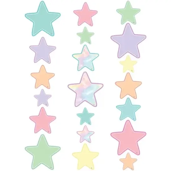 Teacher Created Resources&reg; Pastel Pop Star Accents - Assorted Sizes, 60 Per Pack, 3 Packs image {3}
