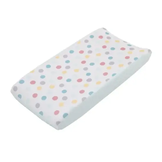 Little Love by NoJo "Be Happy" Multi Color Polka Dots 2 Piece Super Soft Changing Pad Covers image {2}