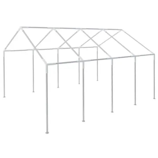 vidaXL White Party Marquee - Easy to Assemble, Steel Frame & PE Material, UV Protective & Water Resistant, with Decorative Wall Panels & Windows image {2}