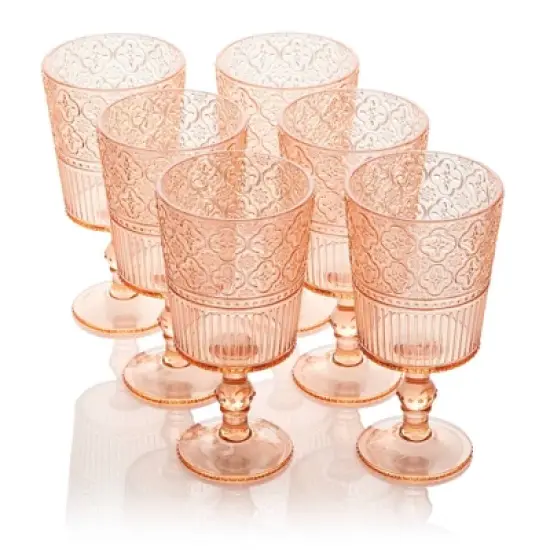 Certified International (Set of 6) 14oz Acrylic All Purpose Goblets image {7}