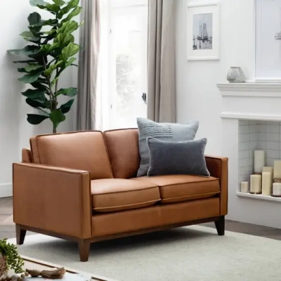 Chatfield Loveseat Chestnut Brown - New Heights image {1}