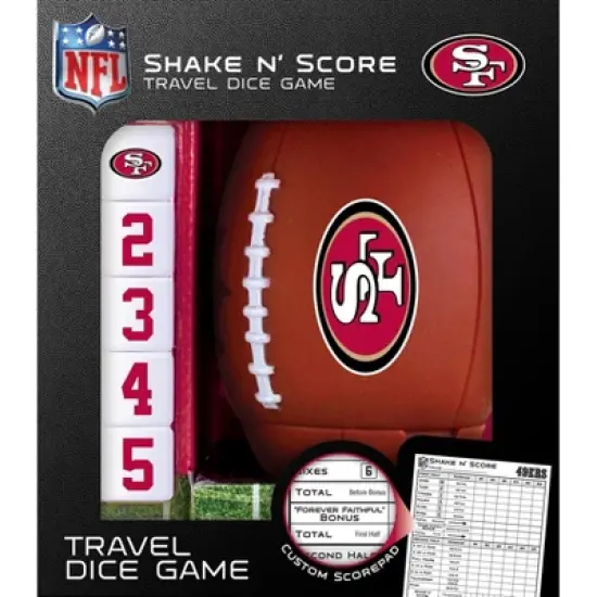 MasterPieces Officially Licsenced NFL San Francisco 49ers Shake N' Score Dice Game for Age 6 and Up image {1}