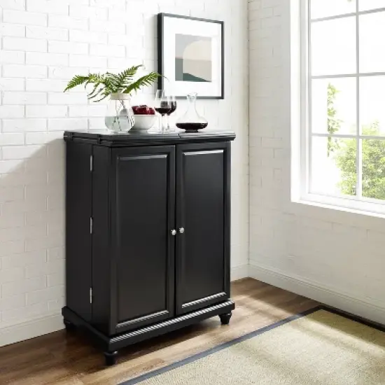 Cambridge Expandable Bar Cabinet Black - Crosley image {5}
