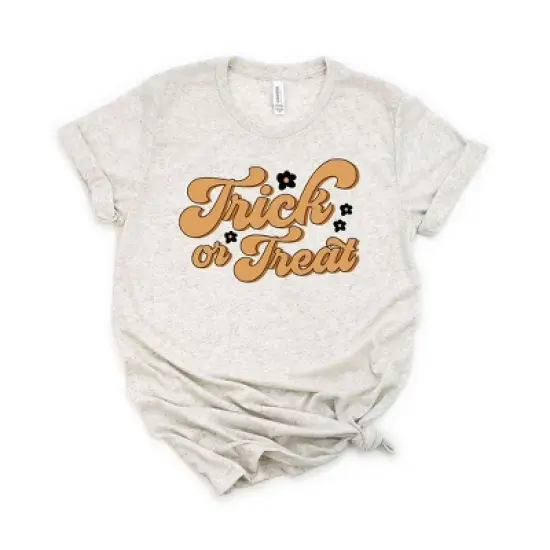 Simply Sage Market Women's Trick Or Treat Flowers Short Sleeve Graphic Tee image {4}