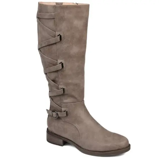Journee Collection Womens Carly Stacked Heel Riding Boots image {12}