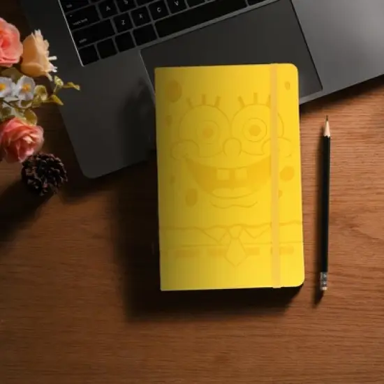 Inkology, LLC Nickelodeon SpongeBob SquarePants 80-Page Vegan Leather Notebook | 5 x 8 Inches image {8}