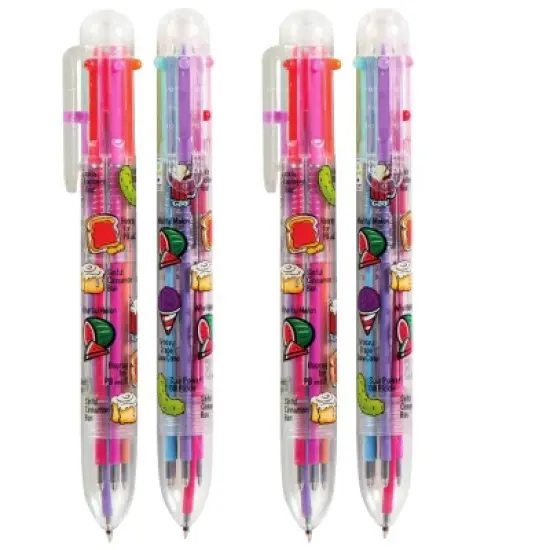 Scented Multicolor Pens (4 Pack) - 6 Colors & Scents, Retractable, Fun Scents image {3}