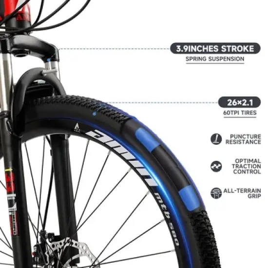 Topteng 26 inches Folding Mountain Bike for Teen Adults image {4}