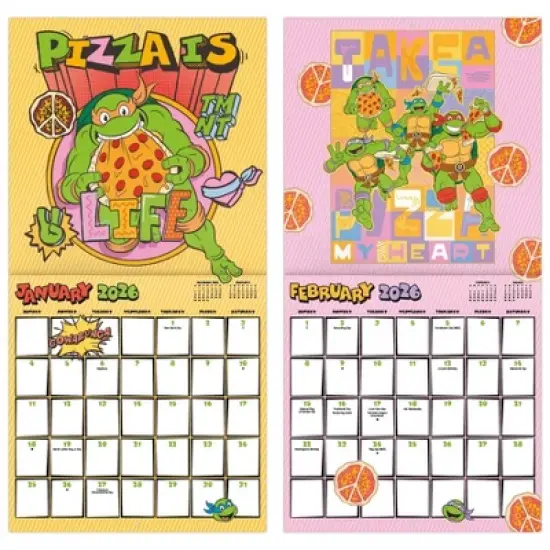 Trends International 2026 Teenage Mutant Ninja Turtles 12"x12" Wall Calendar image {5}