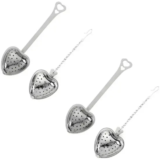 Kitcheniva Heart Shaped Tea Infuser Set 4 Pcs image {2}