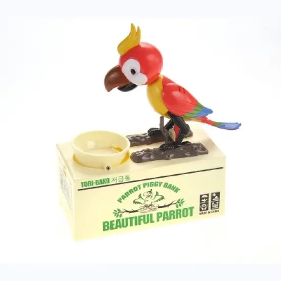 Ready! Set! Play! Link Parrot Bird Coin Saving Bank, Money Box For Girls & Boys image {1}