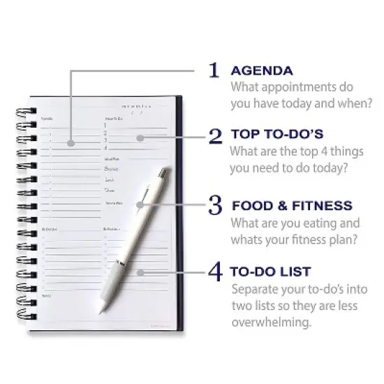 Kahootie Co. Kahootie Co Daily Planner For Your Busy Days 5.5"x8.5" Teal Diamonds (ITKDTD) image {3}